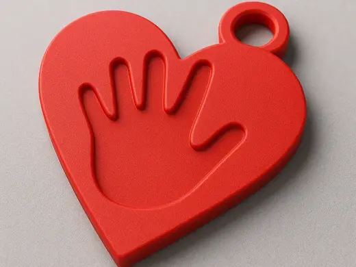 Heart with Imprint - Mother's Day Keychain