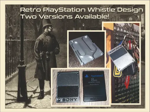 Retro PlayStation Whistle Design – Two Versions