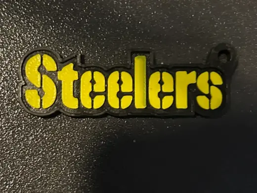Pittsburgh Steelers Keychain 2 color changes 25min
