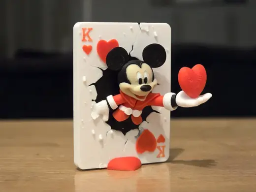Valentine's King of Hearts Mickey Mouse Card