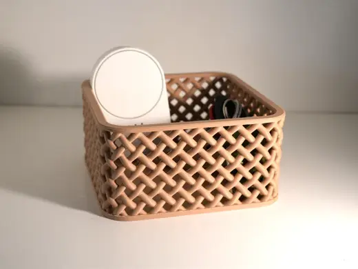 Wicker Entryway Organizer – Keys & Remotes Tray