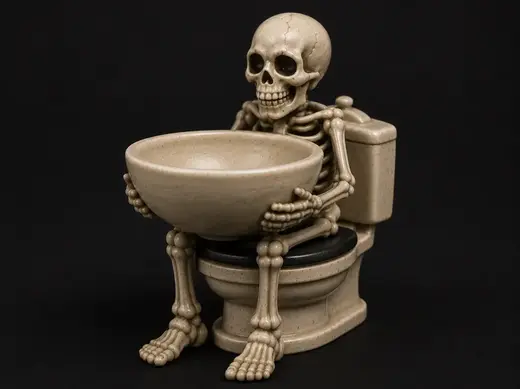 Skeleton Toilett Bowl
