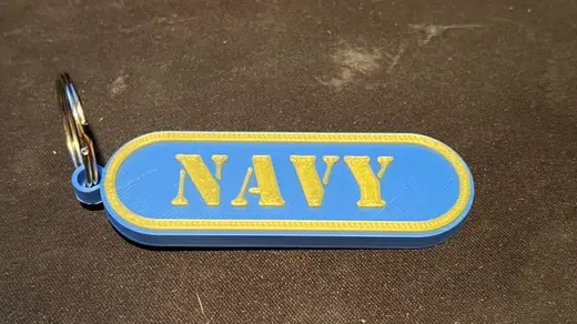 Navy Keychain