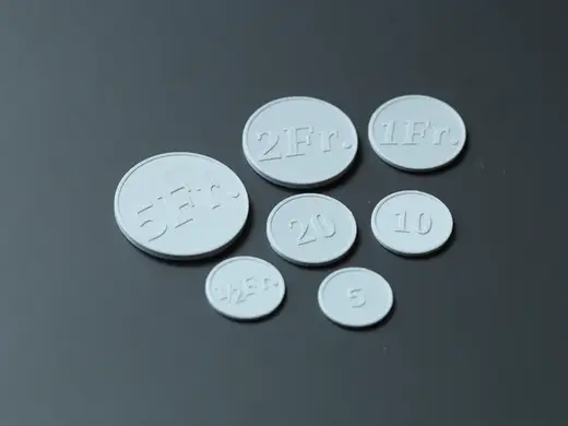 Swiss Franc Play Money Coins (Educational Set)
