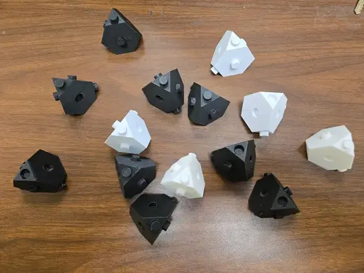 TETRA-BLOCKS, TRUNCATED TETRAHEDRON BUILDING BLOCK