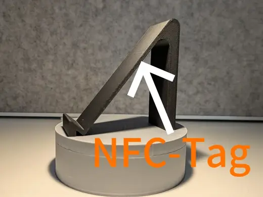 Handyhalter mit unsichtbarem NFC Tag