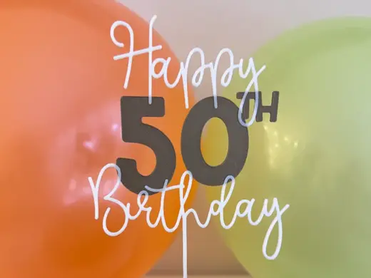 Happy 50th Birthday Cake Topper