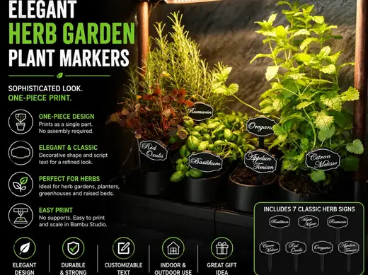 Herb & Plant Signs and Markers - Customizable