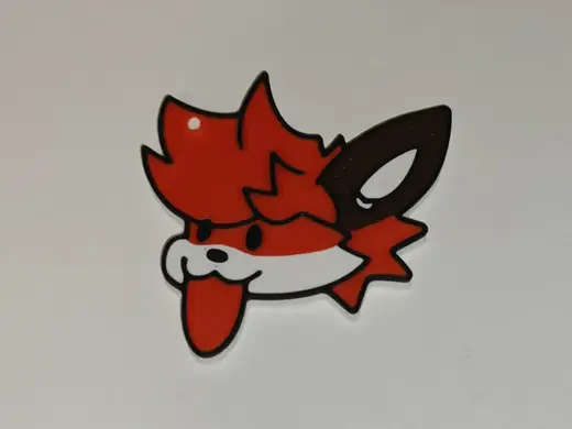 Furry Fox Happy Blep Keychain