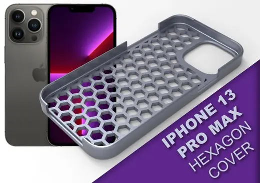 Iphone 13 Pro Max - Cover Case Hexagon design