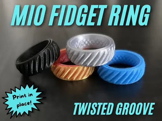 MIO Fidget Ring - Twisted Groove