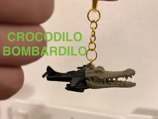 Crocodilo Bombardilo versione portachiavi bicolore