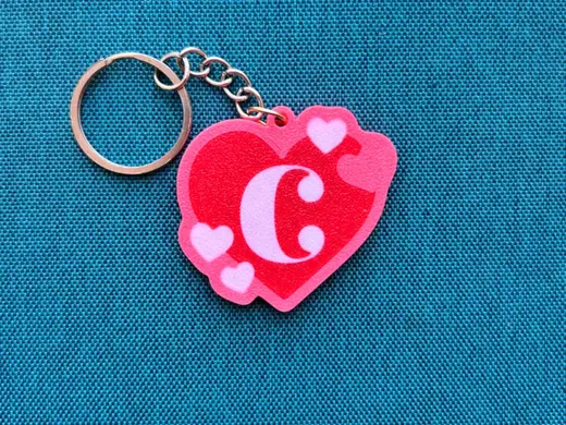 I LOVE C Keychain