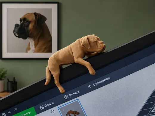 sleeping monitor buddy - boxer dog