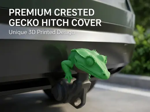 Crested Gecko Tow Hitch Cover