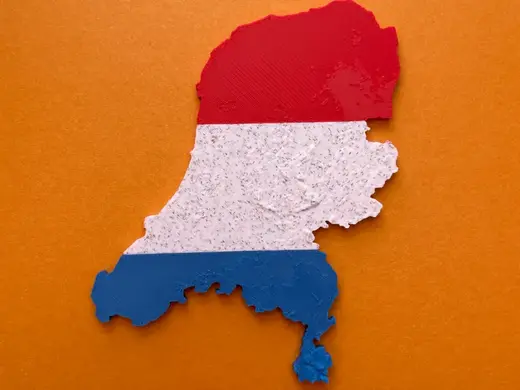 Netherlands topography flag model Nederland