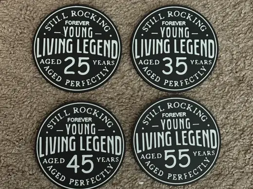 25,35,45,55th Living Legend Birthday Coaster