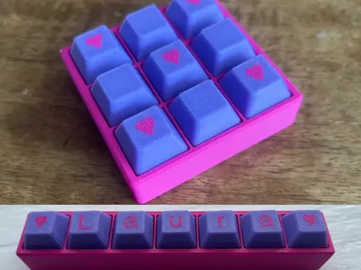 Personalised Fidget Key Clicker