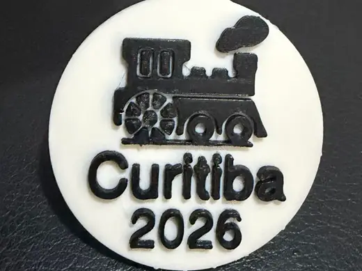 Chaveiro redondo trem congresso Curitiba