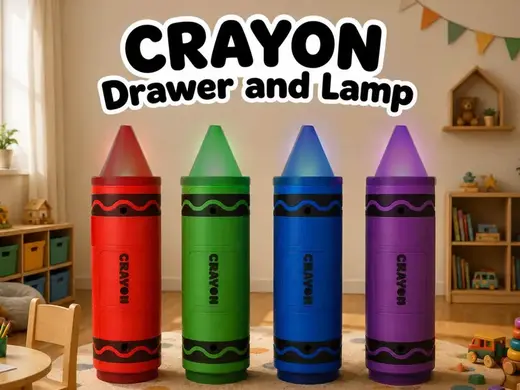 Crayon Drawers with Lamp