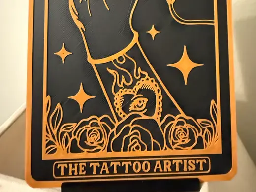 Tattoo artist tarot card