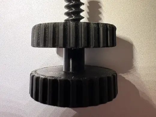 Screw and bolt for assembly of board game dial