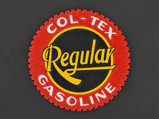 Vintage COL-TEX Gasoline Logo Coasters