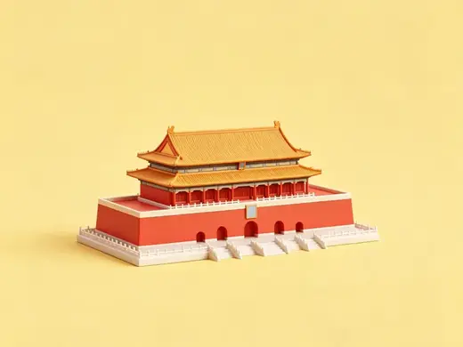 故宫-世界地标性建筑模型旅游景点-微缩模型儿童过家家涂色玩具