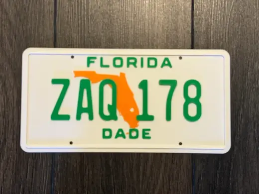 Miami Vice Crocketts Ferrari Daytona License Plate