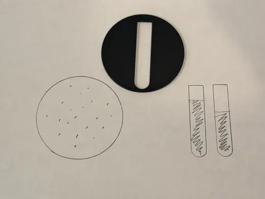 Biology Stencil Agar plate petri dish test tube