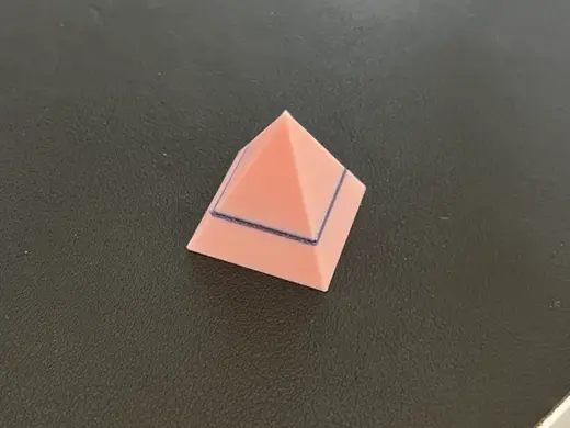 Section of a pyramid parallel to the plane