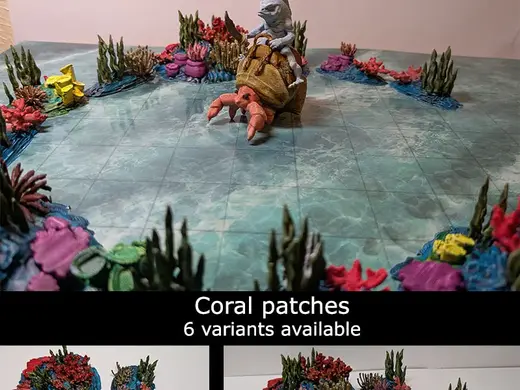 Coral patches - DND scenery (6 variants)