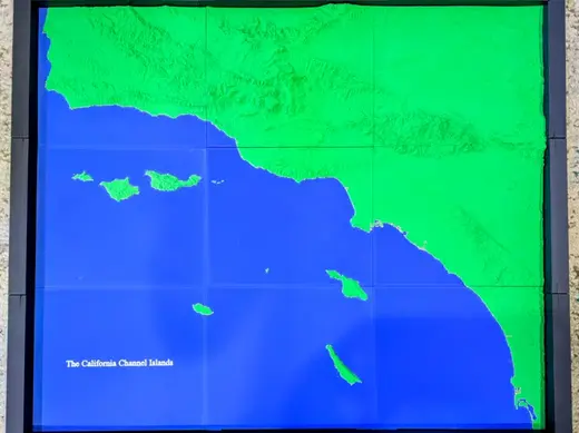 Southern CA Coast & Channel Islands Topo Map