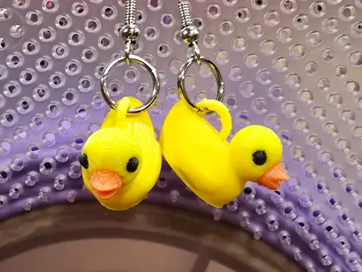 3D Duck earrings