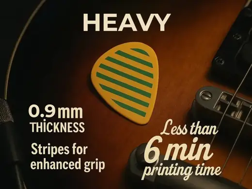 Gitarrenplektrum 0,9 mm Heavy mit Streifen