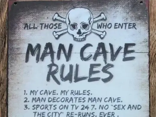 Man Cave Rules sign
