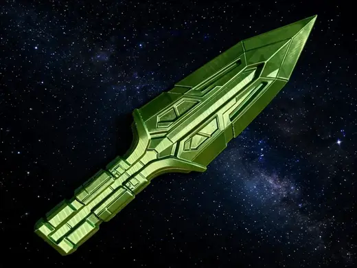 Emerald Etched Doomsday Tactical Dagger