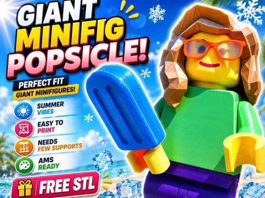 Giant Brick Minifigure Popsicle Ghiacciolo Summer