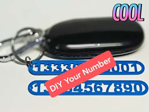 DIY手机号码的钥匙扣