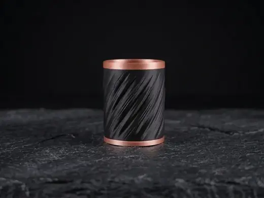 Spiral Pen Holder with Copper Accents