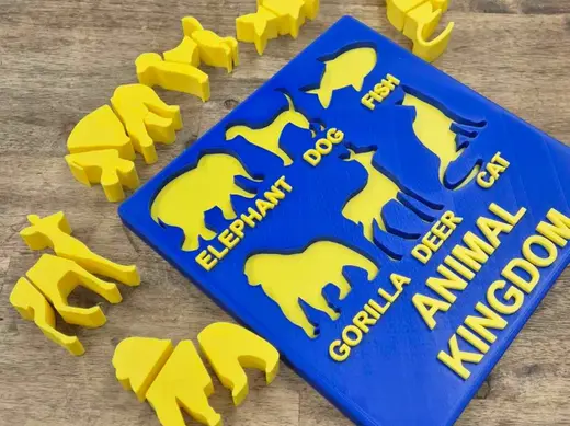 Animal Kingdom Learning Puzzle Medium Diff 18 Pce