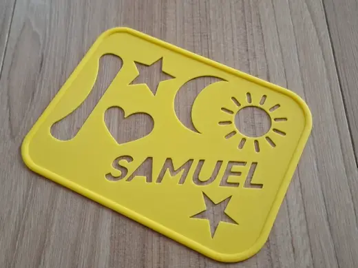 STENCIL PER DISEGNO CON NOME E FORMINE