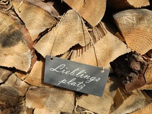 Schild Lieblingsplatz Holzoptik