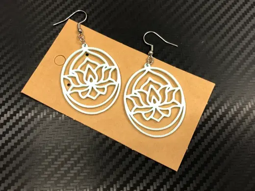 Lotus flower #4 earrings, no AMS, 0.4mm nozzle