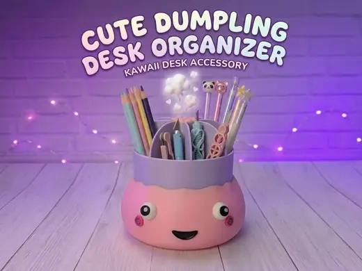 Dumpling Desk Organizer Kawaii Pen Holder