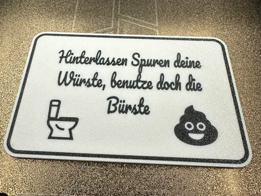 Schild Toilette Lustig