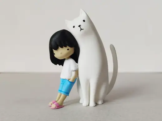 女孩和猫