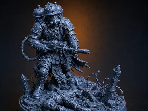 Flame thrower Trench Crusade Soldier