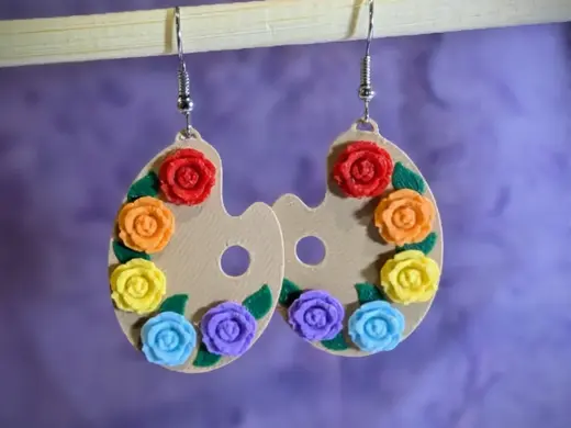 Rose Palette Earrings(Multi-Color Assembly Option)