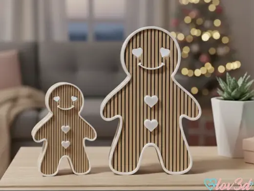 Heart-Eyed Gingerbread Man Decor